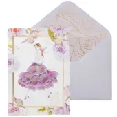 Violet Dress Girl Birthday Card