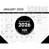 Black and White Special Value 2026 Desk Pad
