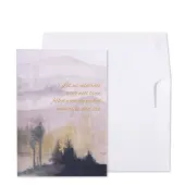 Serene Nature Sympathy Greeting Card with Foil Embellishments