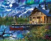 Moon Cabin Retreat 1000 Piece Puzzle