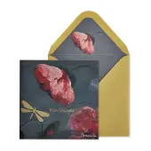 Pink Blossom Sympathy Greeting Card with Gold Foil Detailing
