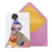 Femme Silhouette Poppy Dress Mother's Day Card