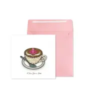 Heart Latte Quilling Valentine's Day Card