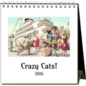 Crazy Cats 2026 Easel Desk Calendar