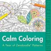 Calm Coloring 2025 Page-a-Day Desk Calendar