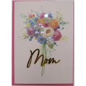 Acrylic Mom with Flowers Mother's Day Card