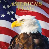 Americas Flag Plato Foil 2025 Wall Calendar