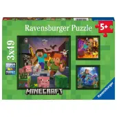 Minecraft 3X49 Piece Puzzle Set
