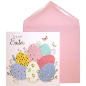 Patterned Eggs Easter Card