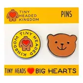 Tiny Headed Logo Two Pin Set