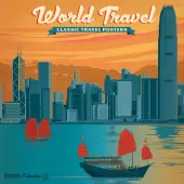 World Travel Classic Travel Posters 2026 Wall Calendar
