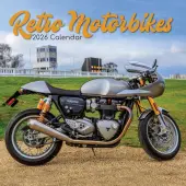 Retro Motorbikes 2026 Wall Calendar