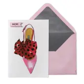 Shoe with Polka Dot Bow Mother's Day Card