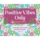 Positive Vibes Only 2026 Desk Calendar
