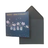 Enchanted Evening Anniversary Card with Foil and Embossed Details