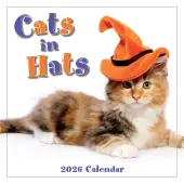 Cats in Hats 2026 Mini Wall Calendar