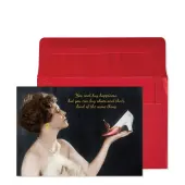 Woman with Shoe Birthday Card