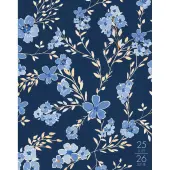 Floral Bluesy Academic 2026 Monthly Planner