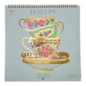 Teacups 2026 Spiral Wall Calendar