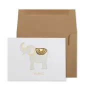 Grateful Heart Elephant Thank You Card
