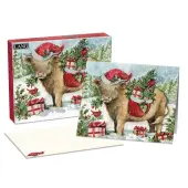 Holiday Highland Cow Boxed Christmas Cards