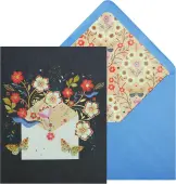 Envelope With Floral Boxed Notes