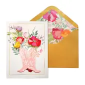 Pink Cowgirl Boots Mother's Day Card