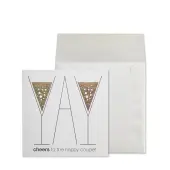 Cheers to Love' Foil Wedding Card