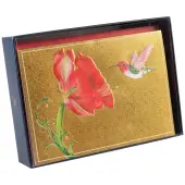 Hummingbird and Amaryllis 8 Count Boxed Christmas Cards