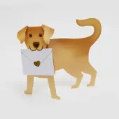 Embracing Golden Retriever Greeting Card