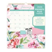 Bella Flora Plus Pocket 2026 Wall Calendar
