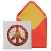 Peace Sign Laser Cut Christmas Card