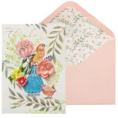 Birds with Vase Thanks Thank You Card