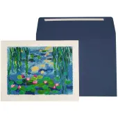 Monet's Water Lilies Inspired Quilling Art Blank Greeting Card