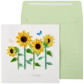 Sunflowers Quilling Birthday Card