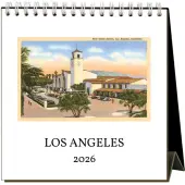 Los Angeles Nostalgic 2026 Easel Desk Calendar