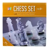 Plastic Chess Set with Glass Chessboard