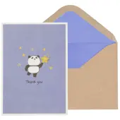 Panda with Flowers Card