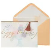 Flowers in Glass Vase Birthday Card