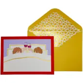 Wine in Bed Valentine Card