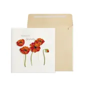 Poppies Quilling Sympathy Card