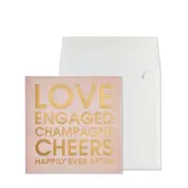 Stacked Words Engagement Card