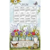 Home Floral 2026 Calendar Towel
