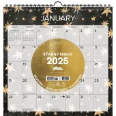 Starry Night Spiral Art 2025 Wall Calendar