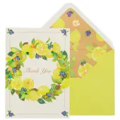 Lemon Wreath Thank You Card