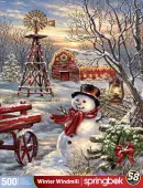 Winter Windmill 500 Piece Puzzle