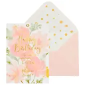 Floral with Vellum Birthday Card
