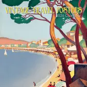 Vintage Travel Posters 2026 Wall Calendar