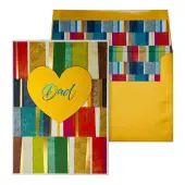 Father's Day Greeting Card with Heartfelt Pattern