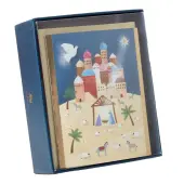 Colorful Nativity Scene 10 Count Boxed Christmas Cards